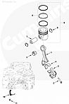 Cummins 6ISBE 285 Connecting Rod and Piston PP41995-01PP41995-01