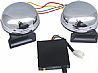 2/4/6/8/10/12 sound chrome snail horn high/low tone 12/24V car alarm