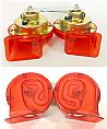 transparent red square mouth snail horn import to iran janpan rassia car speakerno