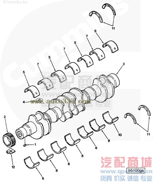 NT855,Cummins Bearing, Thrust	3074362