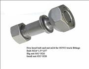 Hex head bolt and nut m24 for HINO truck fittings