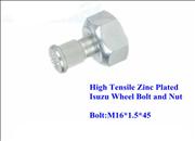 NHigh Tensile Zinc Plated Isuzu Wheel Bolt and Nut