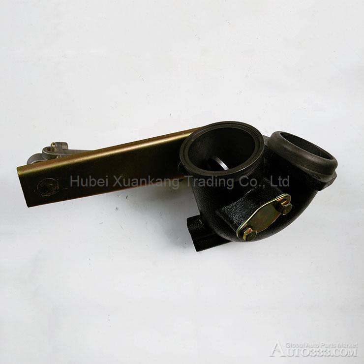 Dongfeng Tianjin 4H Truck Parts Supercharger Outlet Connection Pipe with Exhaust Brake Valve 1203015-KE300